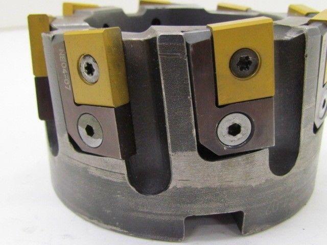 Ingersoll Rand 4" Indexable Face Mill Ten NEW LNE434-02 Inserts 1 1/2" Arbor