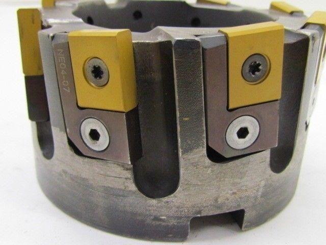 Ingersoll Rand 4" Indexable Face Mill Ten NEW LNE434-02 Inserts 1 1/2" Arbor