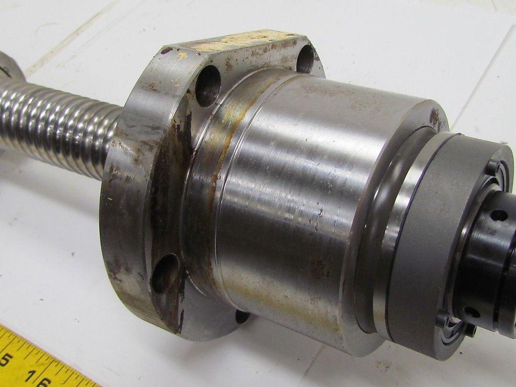 Ball Screw Assy 1 1/2" dia 1/4" Pitch 7 1/2" Travel 21 1/4" OAL From CNC Lathe