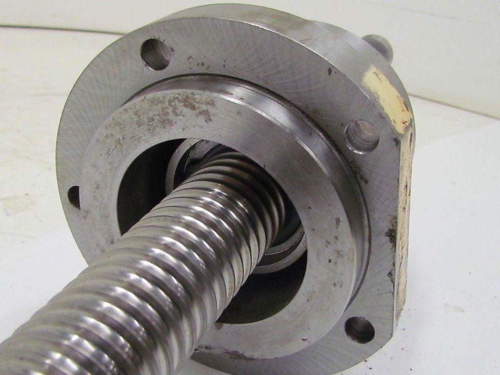 Ball Screw Assy 1 1/2" dia 1/4" Pitch 7 1/2" Travel 21 1/4" OAL From CNC Lathe