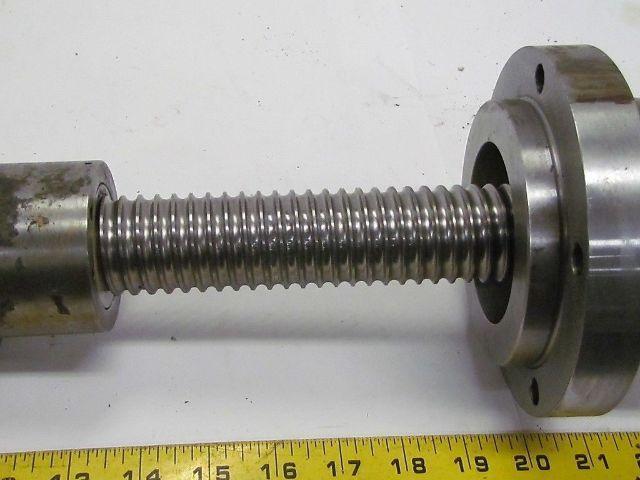 Ball Screw Assy 1 1/2" dia 1/4" Pitch 7 1/2" Travel 21 1/4" OAL From CNC Lathe