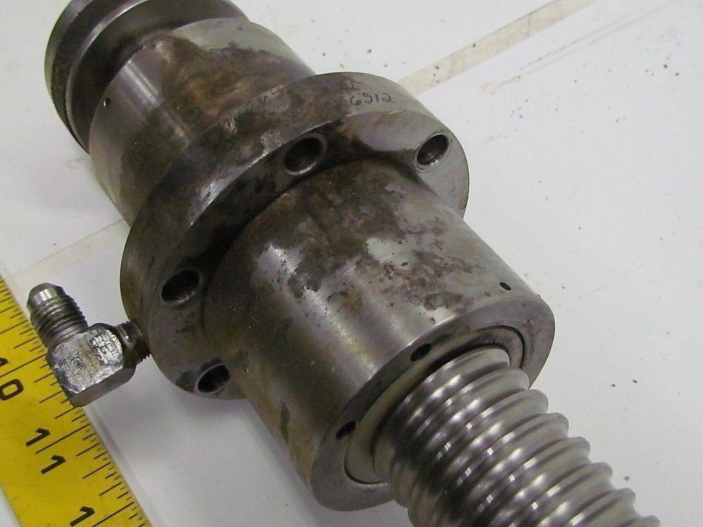 Ball Screw Assy 1 1/2" dia 1/4" Pitch 7 1/2" Travel 21 1/4" OAL From CNC Lathe
