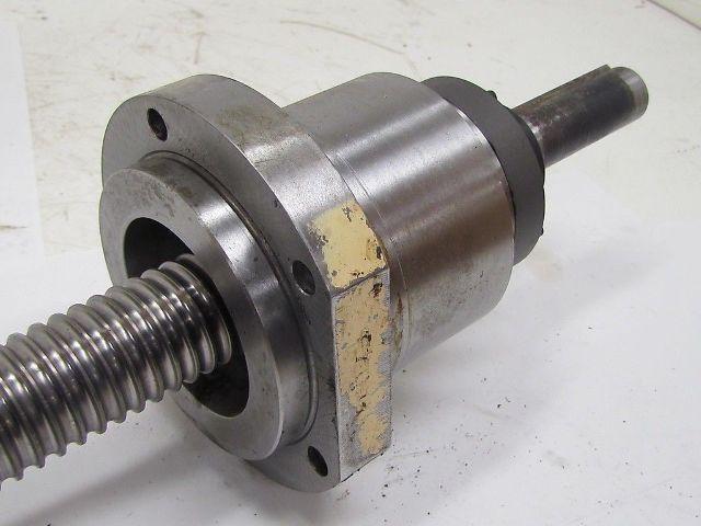 Ball Screw Assy 1 1/2" dia 1/4" Pitch 7 1/2" Travel 21 1/4" OAL From CNC Lathe