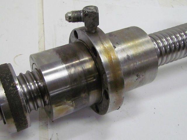 Ball Screw Assy 1 1/2" dia 1/4" Pitch 7 1/2" Travel 21 1/4" OAL From CNC Lathe