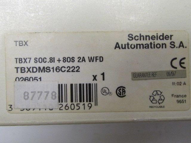Schneider TBXDMS16C222 Telemecanique Square D TBX7 SOC. 8I+8OS 2A WFD