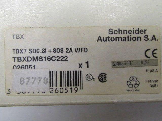 Schneider TBXDMS16C222 Telemecanique Square D TBX7 SOC. 8I+8OS 2A WFD