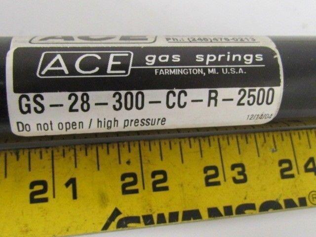 Ace Controls GS-28-300-CC-R-2500 Gas Spring 300mm Stroke Mounts 733MM on Center