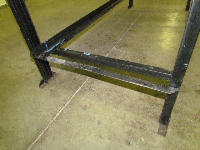 Vintage Industrial Steel Workbench w/ 36x72" Butcher Block Dated 1945 34" High