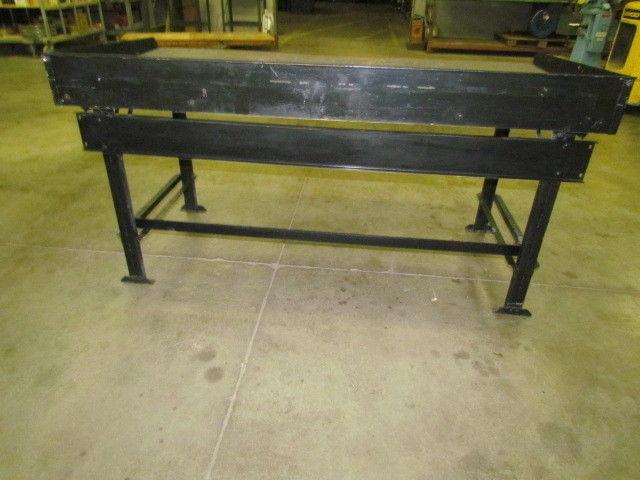 Vintage Industrial Steel Workbench w/ 36x72" Butcher Block Dated 1945 34" High