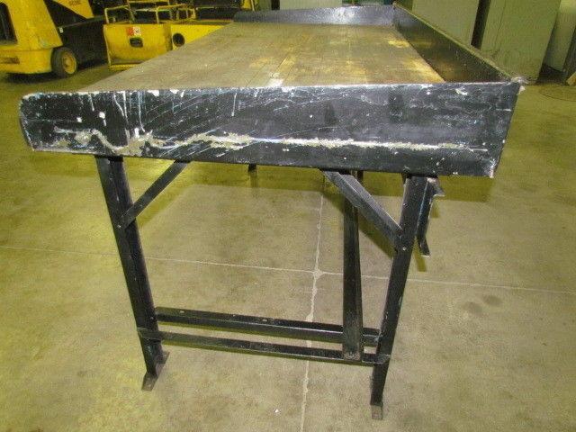 Vintage Industrial Steel Workbench w/ 36x72" Butcher Block Dated 1945 34" High