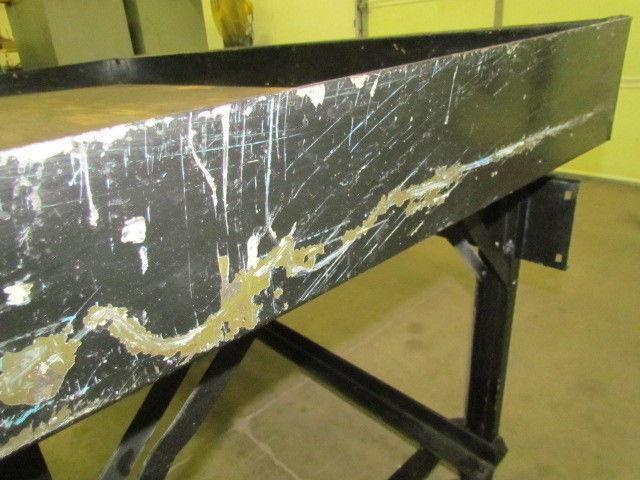Vintage Industrial Steel Workbench w/ 36x72" Butcher Block Dated 1945 34" High