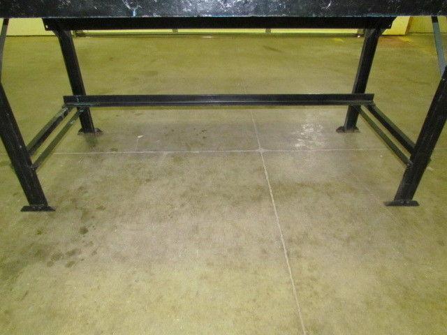 Vintage Industrial Steel Workbench w/ 36x72" Butcher Block Dated 1945 34" High