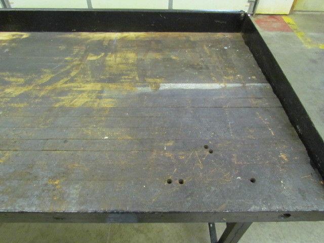 Vintage Industrial Steel Workbench w/ 36x72" Butcher Block Dated 1945 34" High