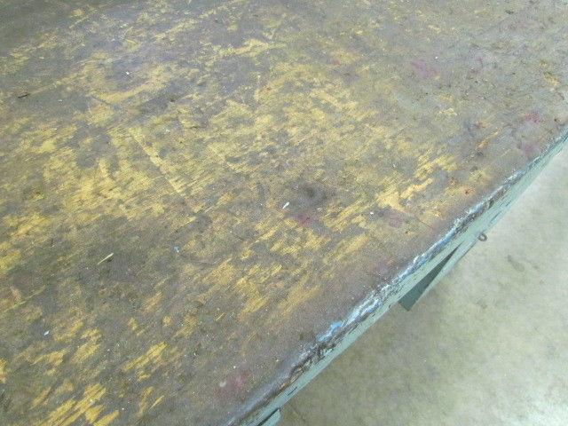 Vintage Industrial Steel Workbench 36x72" Butcher Block 2 1/2" Thick 5 Drawers