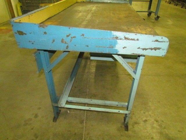 Vintage Industrial Steel Workbench 36x72" Butcher Block 2 1/2" Thick 5 Drawers