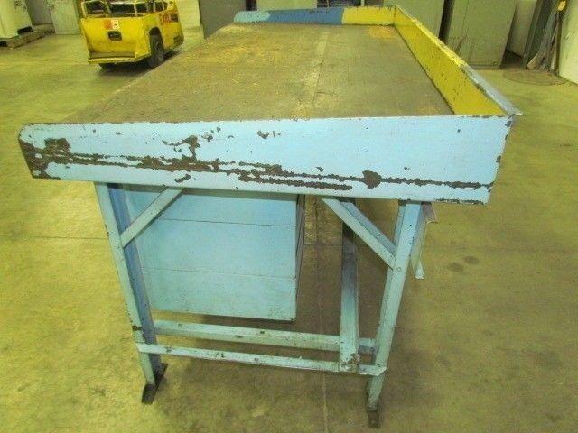 Vintage Industrial Steel Workbench 36x72" Butcher Block 2 1/2" Thick 5 Drawers
