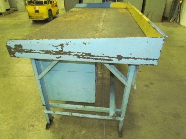 Vintage Industrial Steel Workbench 36x72" Butcher Block 2 1/2" Thick 5 Drawers