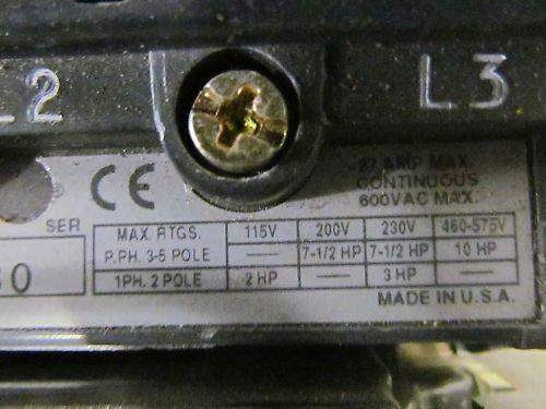 A-B Allen Bradley 505DC-M/A27880 Size 1 Motor Starter