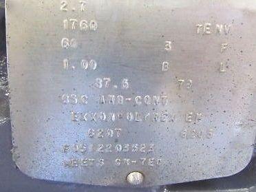 Baldor 700-44891 184CZ 2hp 1760 rpm TENV Motor 3 phase