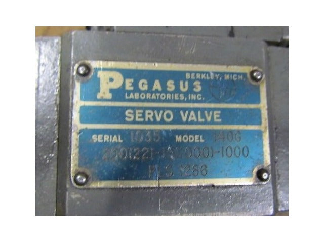 Pegasus Servo Valve 140G 200C227-15C10007-1000 PLS 1286