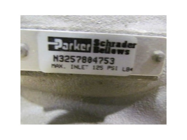 Parker N3257804753 Inline Valve 1" NPT Max Inlet 125psi