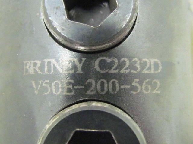 Briney C2232D V50E-200-562 Cat 50 2"End Mill Holder 5 1/2" Projection Coolant