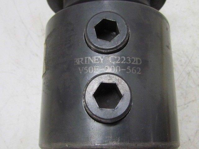 Briney C2232D V50E-200-562 Cat 50 2"End Mill Holder 5 1/2" Projection Coolant