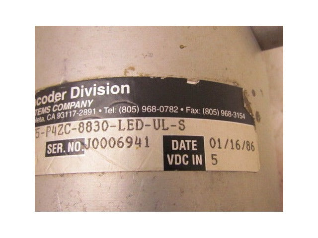 BEI Industrial Encoder H40B-10.000-M5-P4ZC-8830-LED-UL-S P/N 924-01018-017