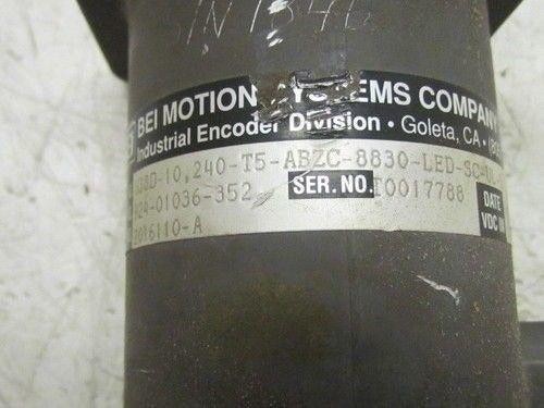 BEI Encoder H38D-10,2240-T5-ABZC-8830-LED-SC-UL-S P/N 924-01036-352