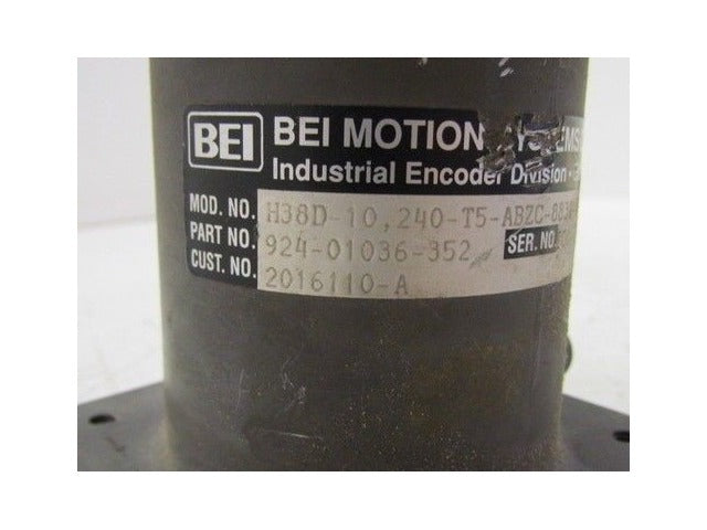 BEI Encoder H38D-10,2240-T5-ABZC-8830-LED-SC-UL-S P/N 924-01036-352