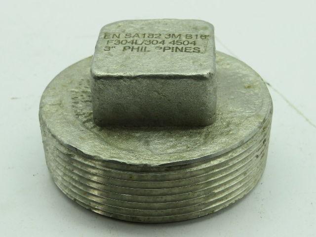 EN SA182 3M B16 F304L/304 4504 3" Stainless Steel Plug