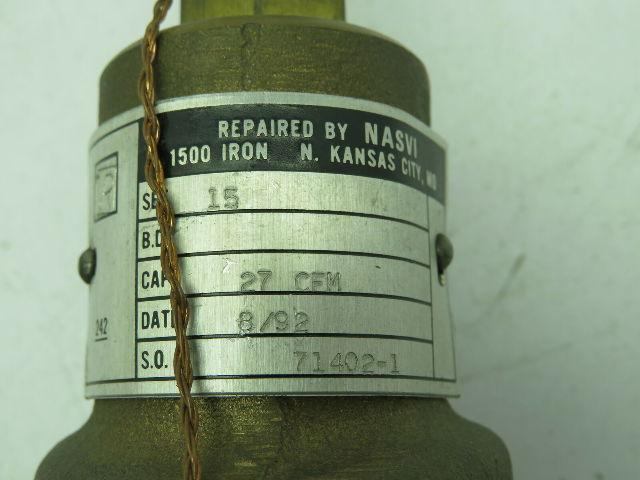 Aquatrol Inc. 89B Safety Relief Valve,3/4",150 psi