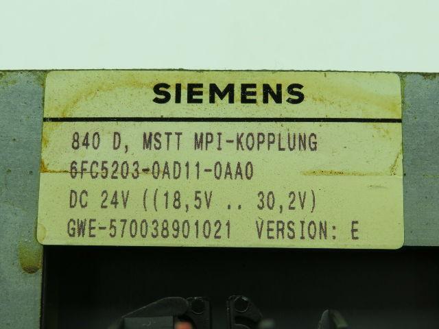 Siemens 6FC5203-0AD11-0AA0 Control Panel 840D 24VDC Version E