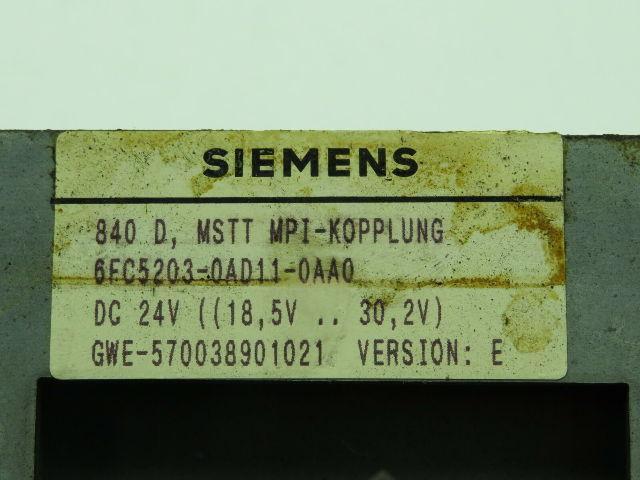 Siemens 6FC5203-0AD11-0AA0 Control Panel 480D 24VDC Version E