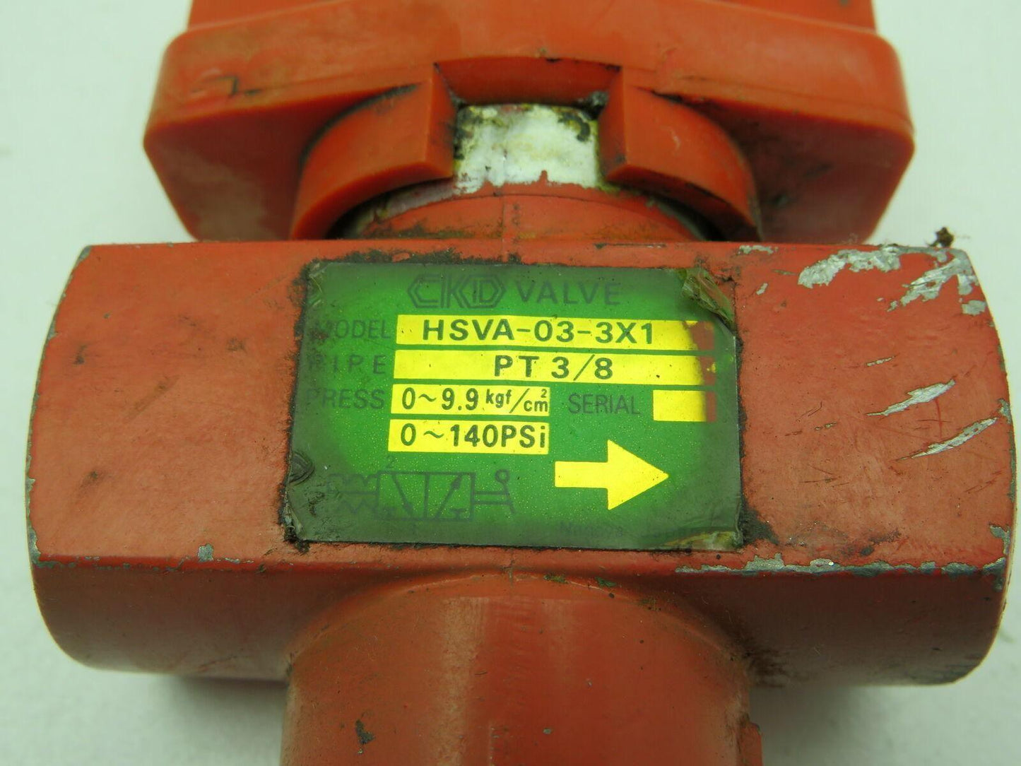 CKD HSVA-03-3X1 Pneumatic Shut Off Valve 140PSI 3/8NPT