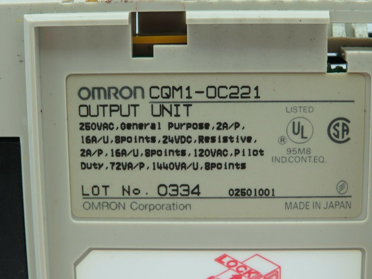 Omron CQM1-0C221 PLC Output Unit 250VAC 2A