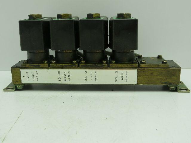 CKD GAB4X Single Solenoid Pneumatic Valve Bank Manifold 110V
