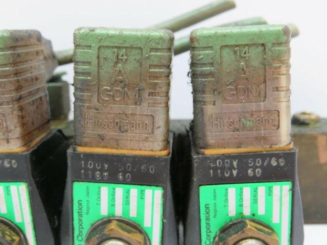 CKD GAB4X Single Solenoid Pneumatic Valve Bank Manifold 110V