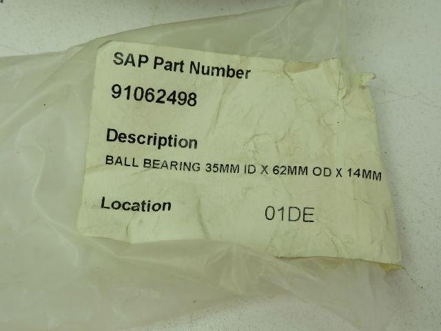 Ball Bearing Set of 2 Open 35mm x 62mm x 14mm Lot of 2
