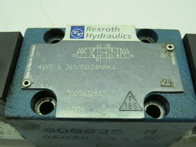 Rexroth Hydraulics 4WE 6 J61/EG24N9K4 Directional Valve 24VDC 1.25A