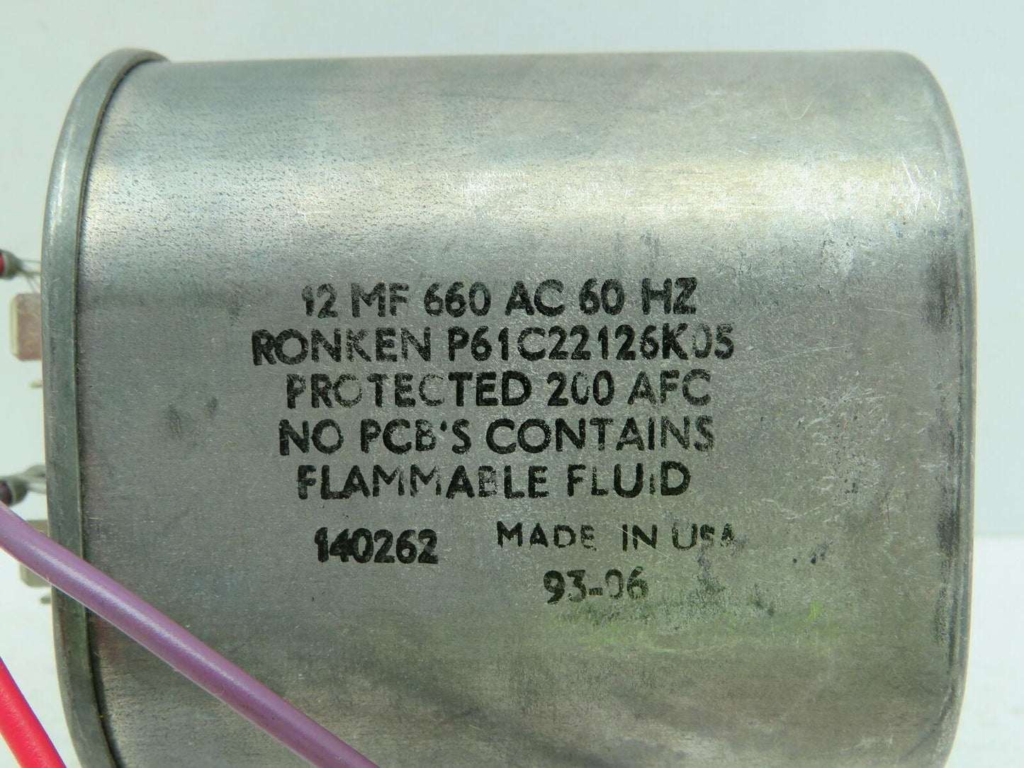 Ronken P61C22126K05 Capacitor 12MF 660AC