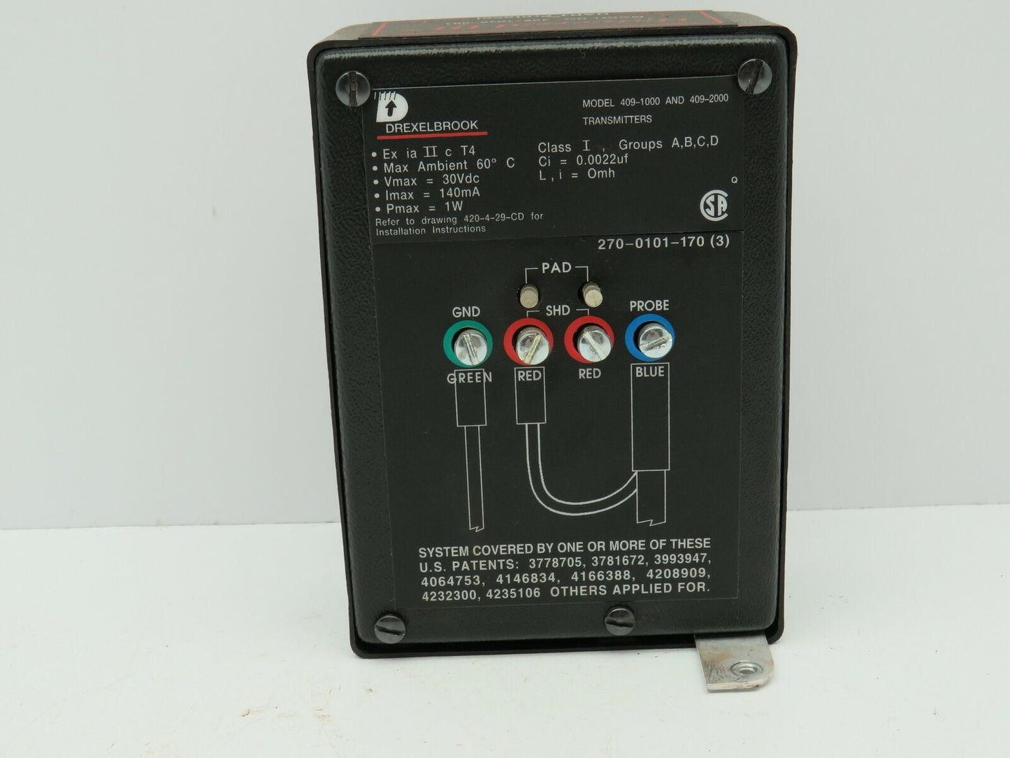 Drexelbrook 409-1000/409-2000 Transmitter 30VDC