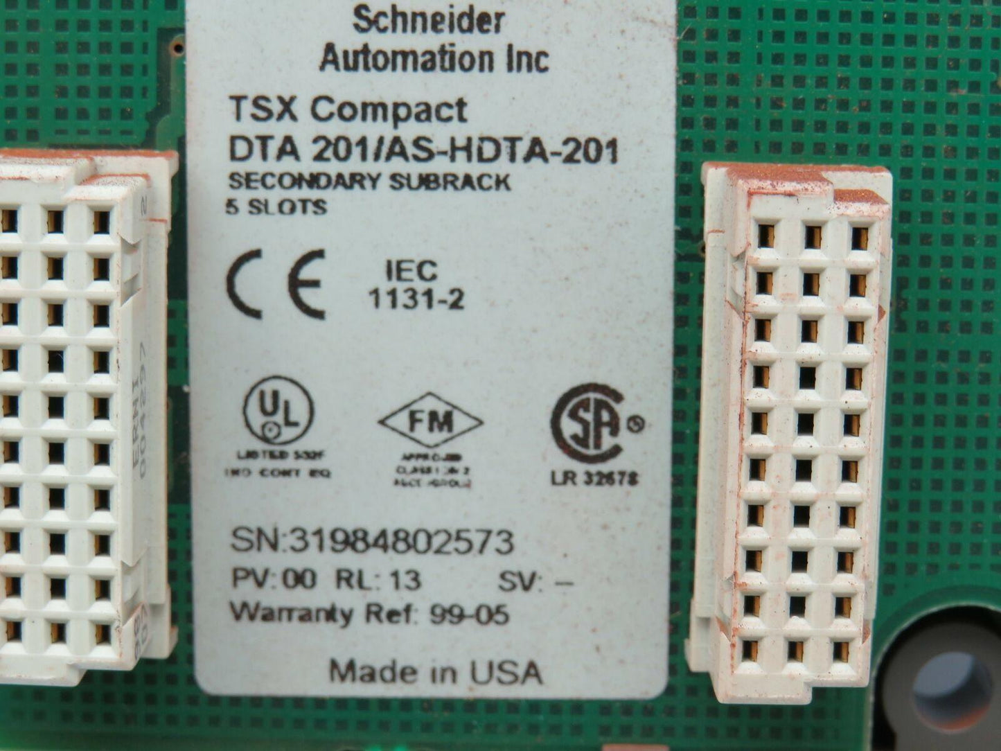 Schneider Automation DTA 201/AS-HDTA-201 5 Slot Secondary Subrack Lot of 4