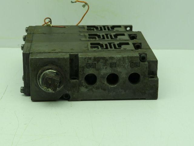 Numatics Mark 15 FlexiBlok 3 Manifold Block Base Assembly with End Plate 1/4 NPT
