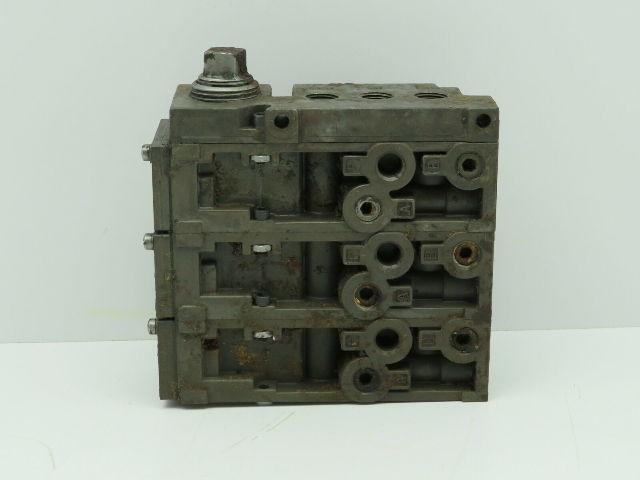 Numatics Mark 15 FlexiBlok 3 Manifold Block Base Assembly with End Plate 1/4 NPT