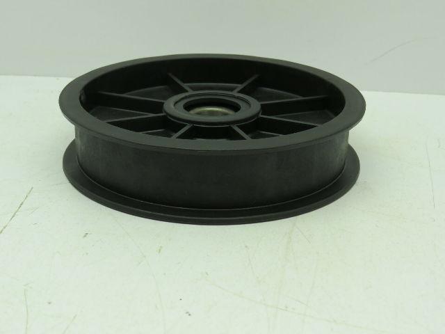 Nylon Plastic Flanged Pulley Idler 5/8" Bearing Bore 5.5" OD 24mm 1" Flat Belt