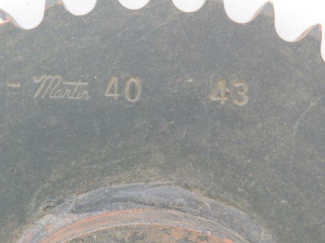 Martin 40BTL43 #40 Roller Chain Sprocket 24 Teeth Taper Lock Bushing Bore 1610