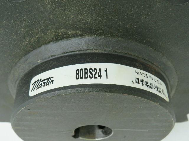 Martin 80BS24x1 #80 Roller Chain B-Hub Sprocket 24 Teeth 1" Finished Bore KW2SS