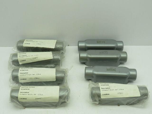 RACO C75-A Aluminum Conduit Body 3/4" Form 85 Lot of 8