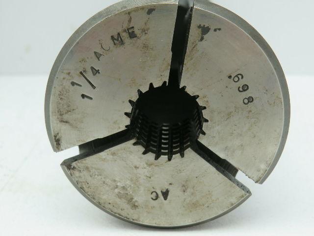 ACME Serrated Grip Collet .698" x 1-1/4" Round Lot of 2